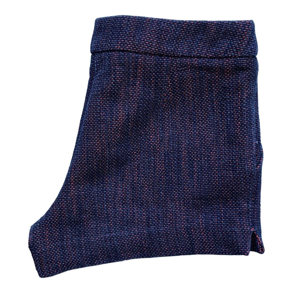 Trina Turk Textured Tweed Shorts Size 2 Navy Magenta Pockets Tailored Chic EUC - Picture 5 of 8